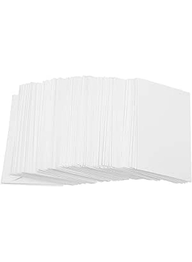 100pcs Thickened White Blank Card Envelopes 102x65mm Paper Document Storage Bags For Office Filing Postcard Organization - Image 1