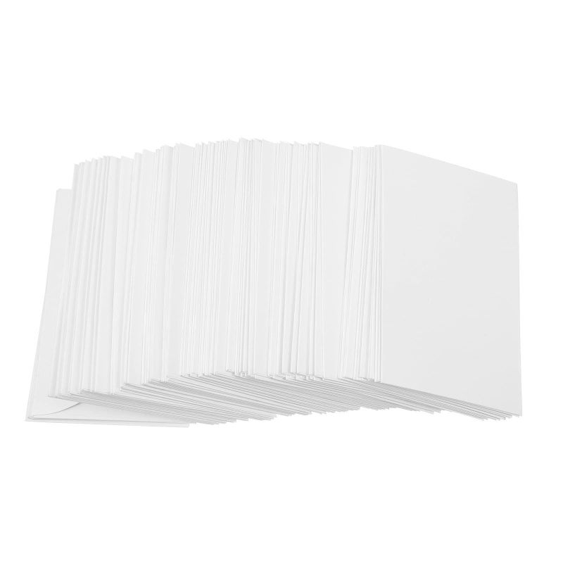 100pcs Thickened White Blank Card Envelopes 102x65mm Paper Document Storage Bags For Office Filing Postcard Organization - Image 2