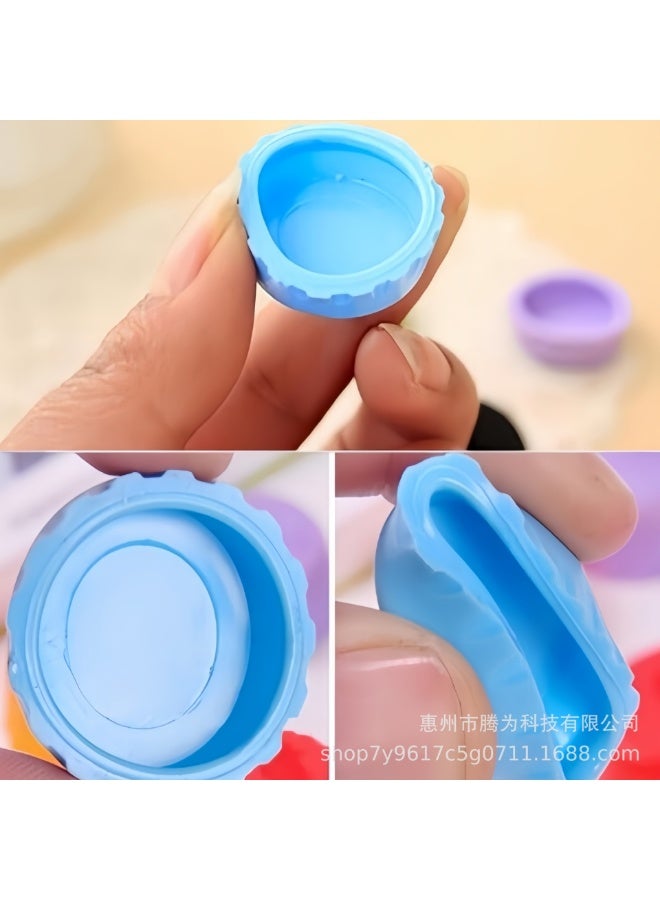 شاو تشن اغطية زجاجات من السيليكون بلون نقي من 6 قطع، سدادة زجاجات الشمبانيا، سدادة زجاجات مطاطية 3 × 1 سم - Image 3