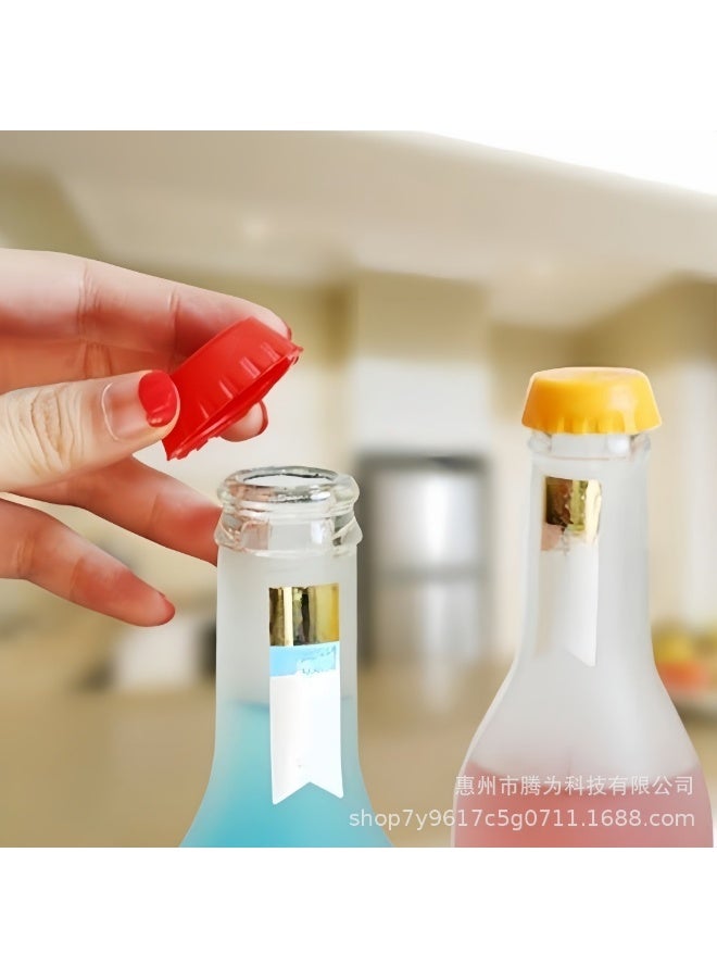 شاو تشن اغطية زجاجات من السيليكون بلون نقي من 6 قطع، سدادة زجاجات الشمبانيا، سدادة زجاجات مطاطية 3 × 1 سم - Image 5