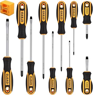 ELEAD 11-piece Screwdriver Set 5 Phillips and 5 Slotted Tips magnetic screwdriver set screw driver work on small screws - Image 1