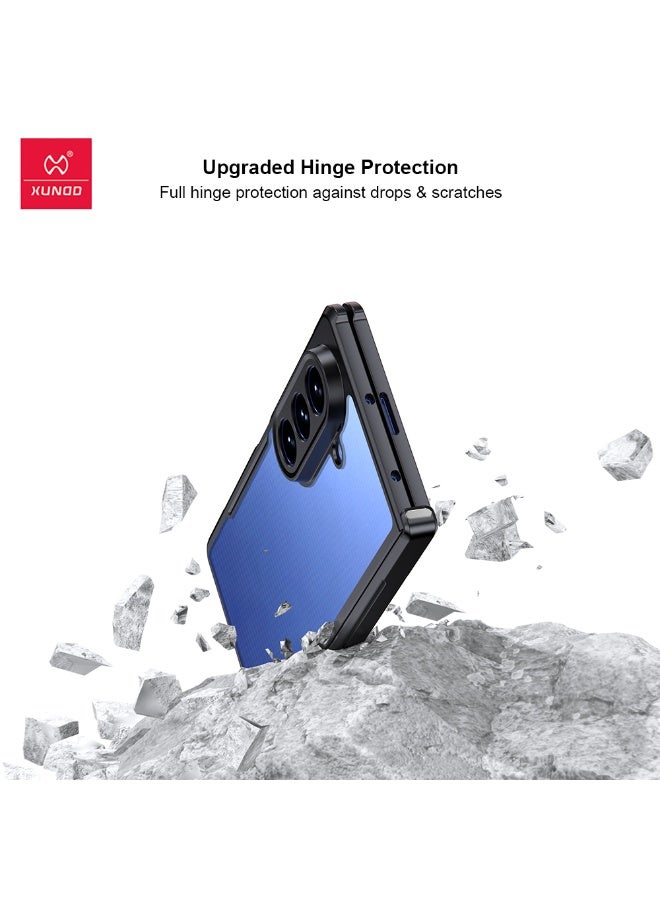 XUNDD for Samsung Galaxy Z Fold 8 Ultra Case, Built-in Tempered Glass Screen Protector, Camera Protection, Soft TPU Cover - Image 4