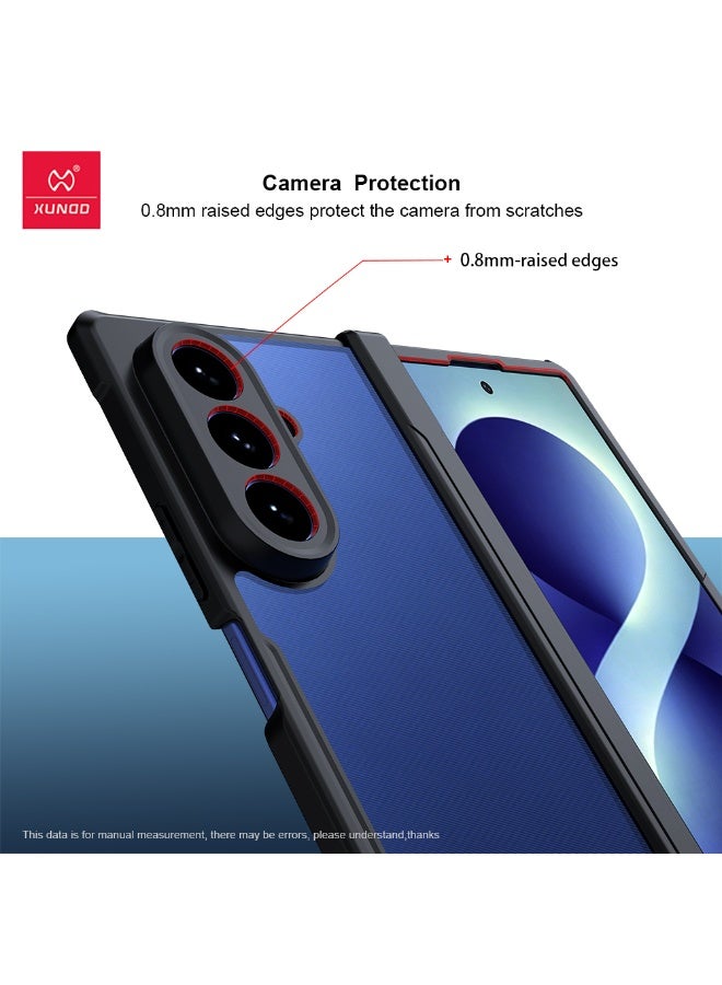 XUNDD for Samsung Galaxy Z Fold 8 Ultra Case, Built-in Tempered Glass Screen Protector, Camera Protection, Soft TPU Cover - Image 2