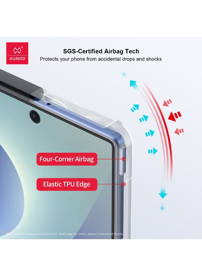 XUNDD for Samsung Galaxy Z Fold 8 Ultra Case, Built-in Tempered Glass Screen Protector, Camera Protection, Soft TPU Cover - Image 5
