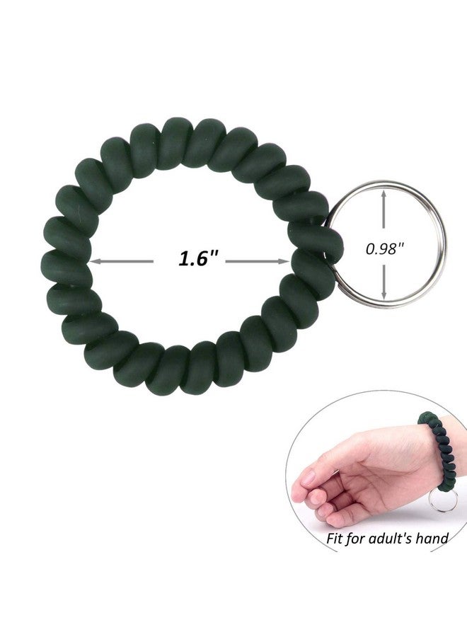 بي اي اتش ار تي سي 5 لون المعصم المفاتيح البلاستيك الربيع مرنة دوامة المعصم لفائف لمط المعصم الفرقة السوار سوار المعصم لفائف مفتاح سلاسل مفتاح حامل حلقة رئيسية لبطاقة الهوية ساونا الرياضة في الهواء الطلق - Image 2