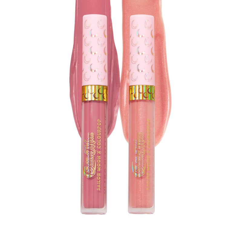 ColourPop x Sailor Moon Ultra Lip Set - High-Shine, Non-Sticky & Hydrating Pink Lip Gloss & Diffused Matte Lipstick Set with a Flexible Paddle Applicator - Moonlight (2 Count) - Image 2