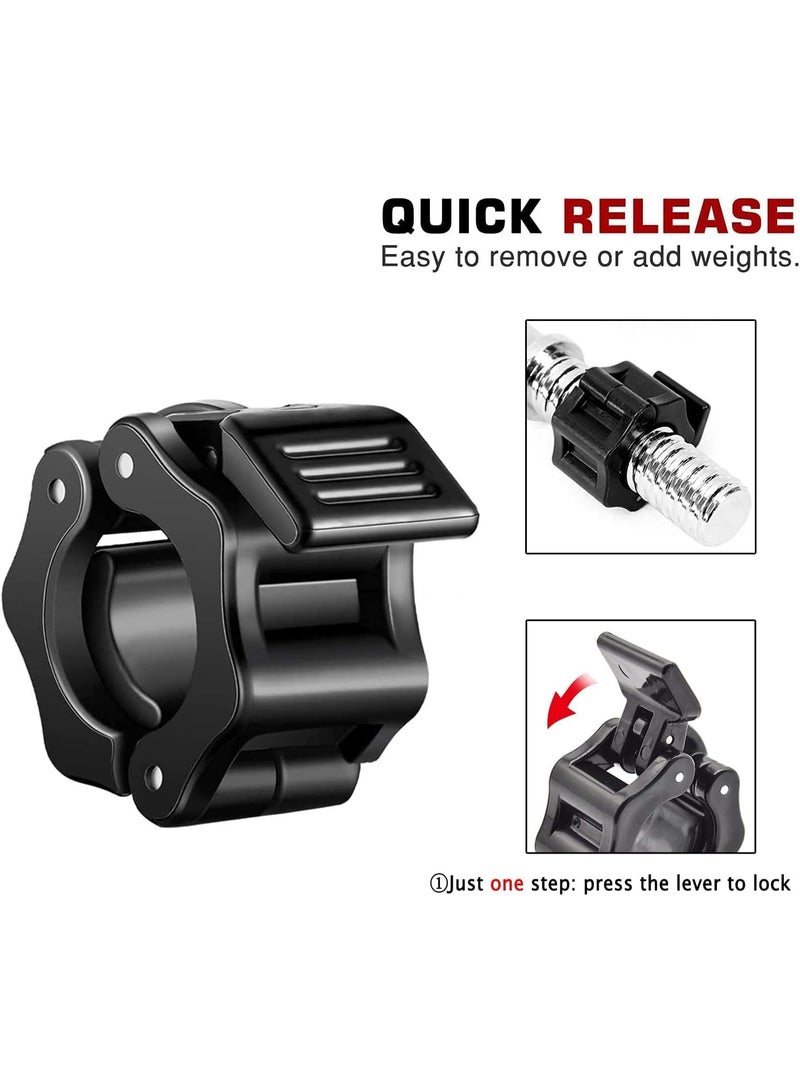 Relex 6PCS Barbell Clamps Set, 4 Pcs Barbell Clamps 2.5 cm Quick Release Dumbbell Lock Clips with 2 Pcs Exercise Barbell Spring Clips, Weight Clips for Weightlifting, Workout, Strength Training - Image 4