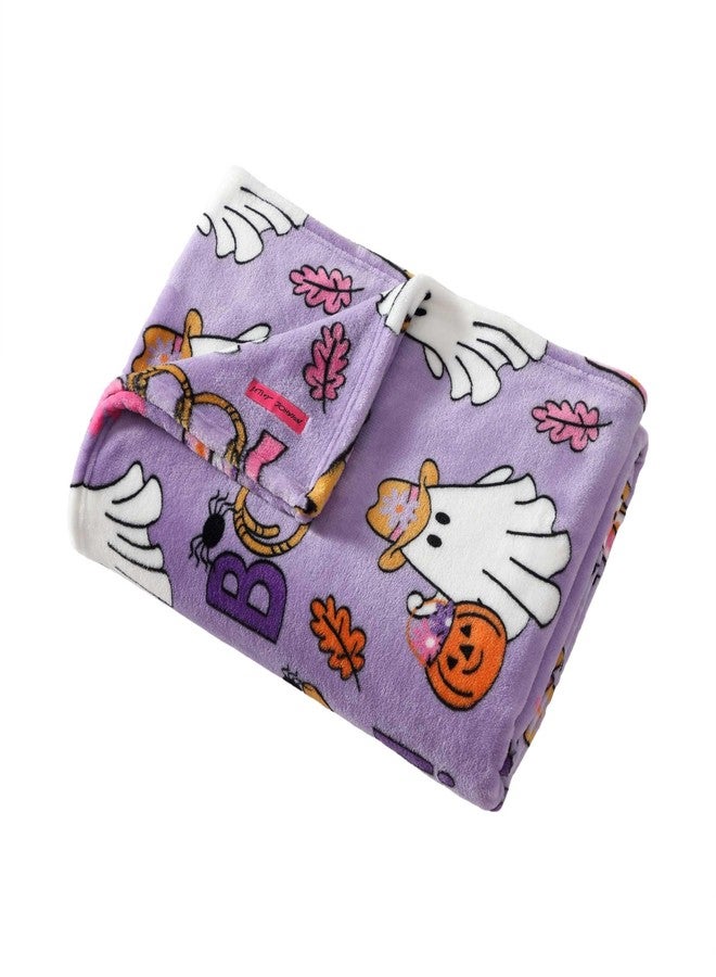 Betsey Johnson - Blanket, Buttery-Soft Throw Blanket for Couch or Bed, Boldly Plush & Oversized Bedding, Halloween Decor (Howdy Ghouls Purple, 50" x 70") - Image 2
