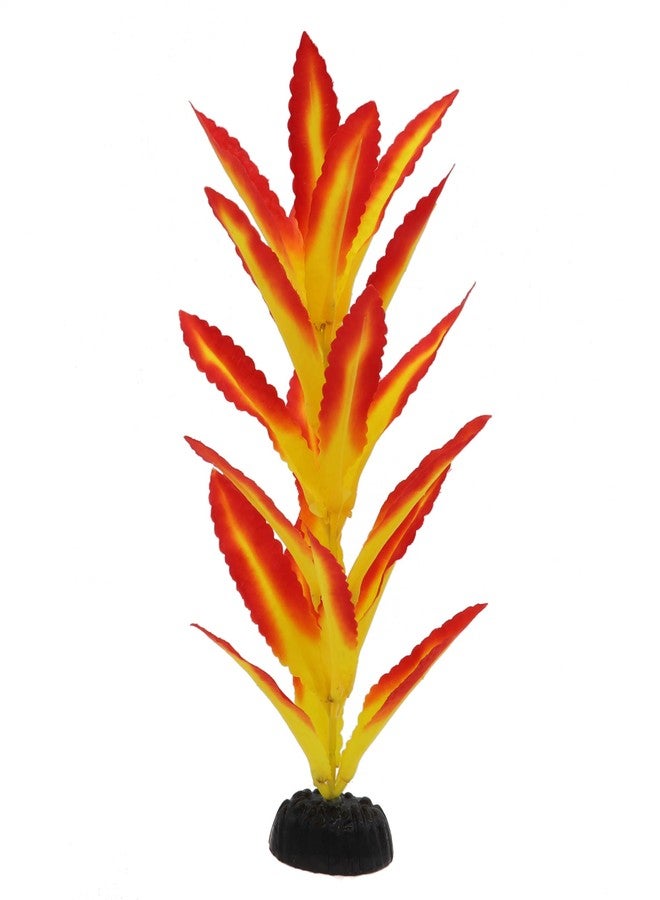 DVHEY Silk Aquarium Plants for Betta Fish Tank, 2 Pcs 7.8 Inch Small Silk Aquarium Plant Aquatic Water Grass Decoration (Yellow-Red, 8 Inch) - Image 3