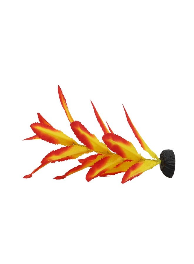 DVHEY Silk Aquarium Plants for Betta Fish Tank, 2 Pcs 7.8 Inch Small Silk Aquarium Plant Aquatic Water Grass Decoration (Yellow-Red, 8 Inch) - Image 5
