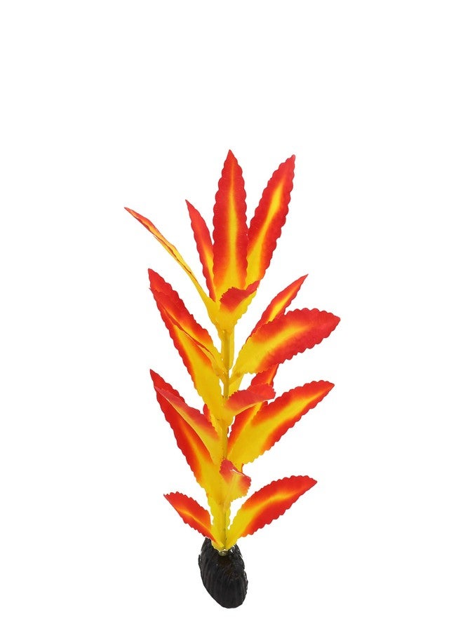 DVHEY Silk Aquarium Plants for Betta Fish Tank, 2 Pcs 7.8 Inch Small Silk Aquarium Plant Aquatic Water Grass Decoration (Yellow-Red, 8 Inch) - Image 4