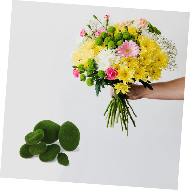 طحالب خضراء صخرية لتزيين أحواض النباتات وحدائق الجنيات وديكور المنزل، مجموعة من 10 قطع - Image 5