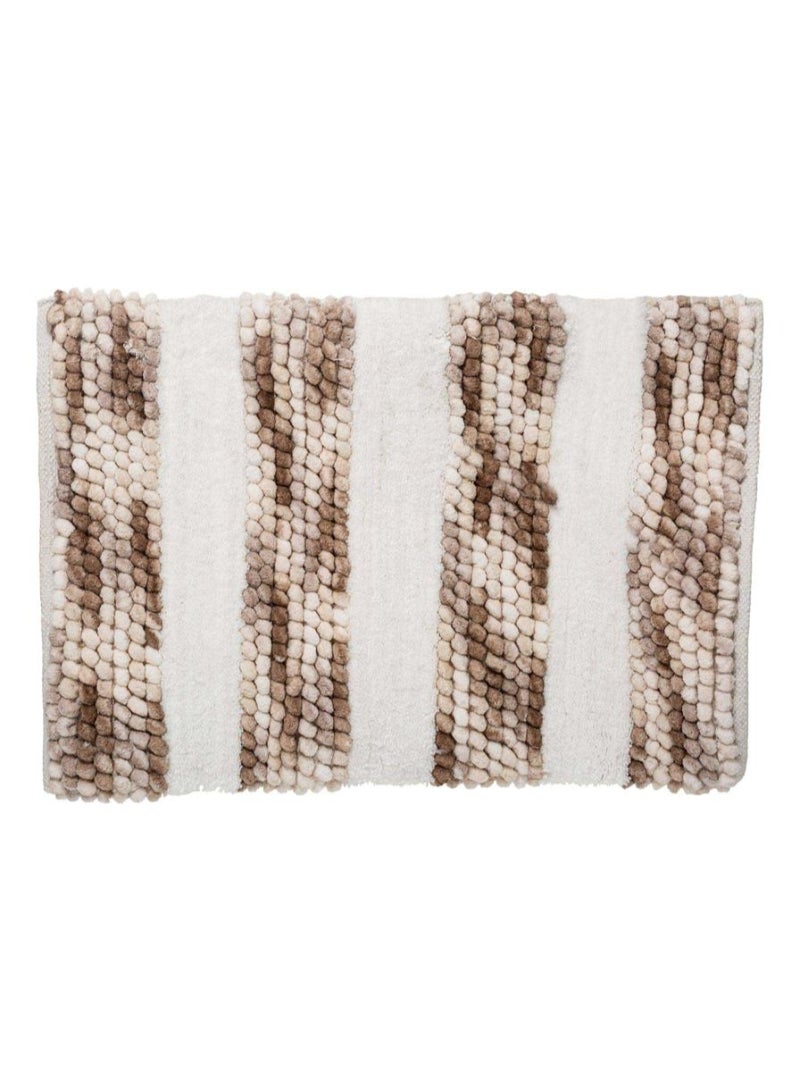5five Polyester Striped Thick Bath Mat 50 x 75cm