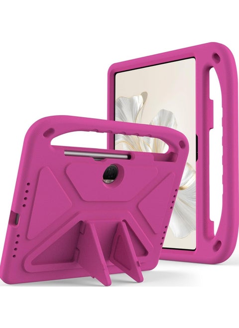 Case Compatible with Honor Pad 9 12.1 inch 2023 Released, Kids Friendly Lightweight EVA Shockproof Handle Stand Protective Cover for Honor Pad 9 (Rose Red)