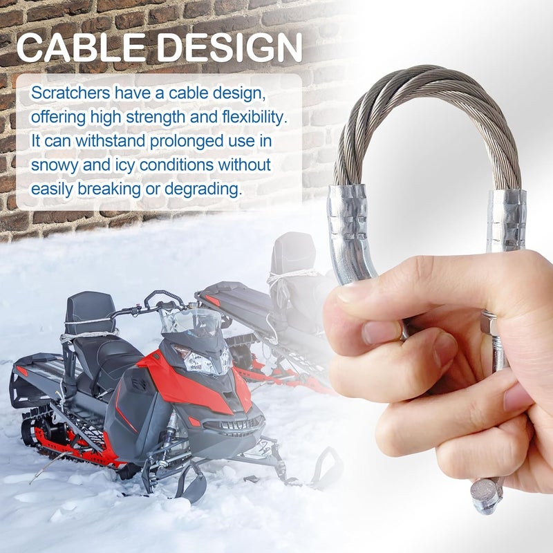 GREATUS Ice Scratchers Kit Fit for All Reverse and Non-Reverse Gear Equipped Snowmobiles for One-Bolt Mounting - Image 3