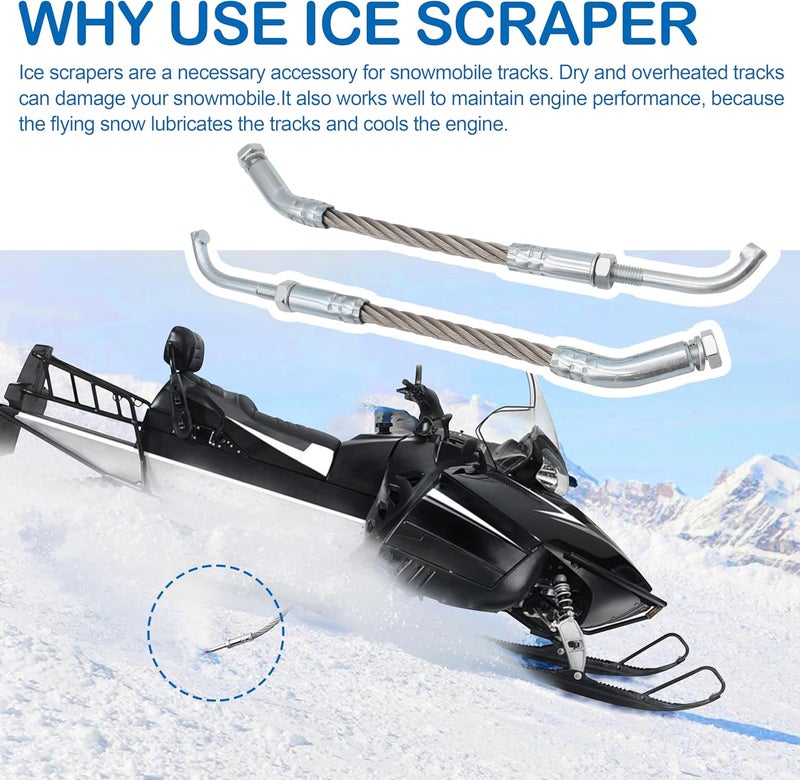 GREATUS Ice Scratchers Kit Fit for All Reverse and Non-Reverse Gear Equipped Snowmobiles for One-Bolt Mounting - Image 5
