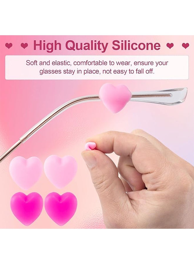 واي جيه نظارات قبضة الأذن القلب سيليكون التجنيب لينة الأذن حلقة المضادة للانزلاق قوس نظارات التوصيل 8 أزواج - Image 3