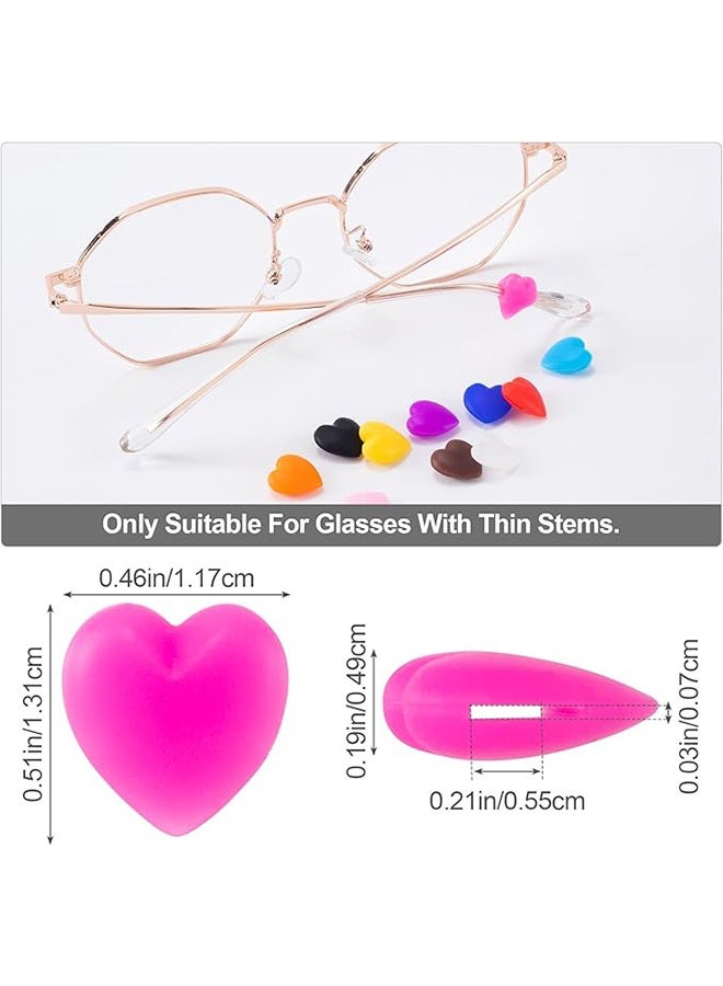 واي جيه نظارات قبضة الأذن القلب سيليكون التجنيب لينة الأذن حلقة المضادة للانزلاق قوس نظارات التوصيل 8 أزواج - Image 2