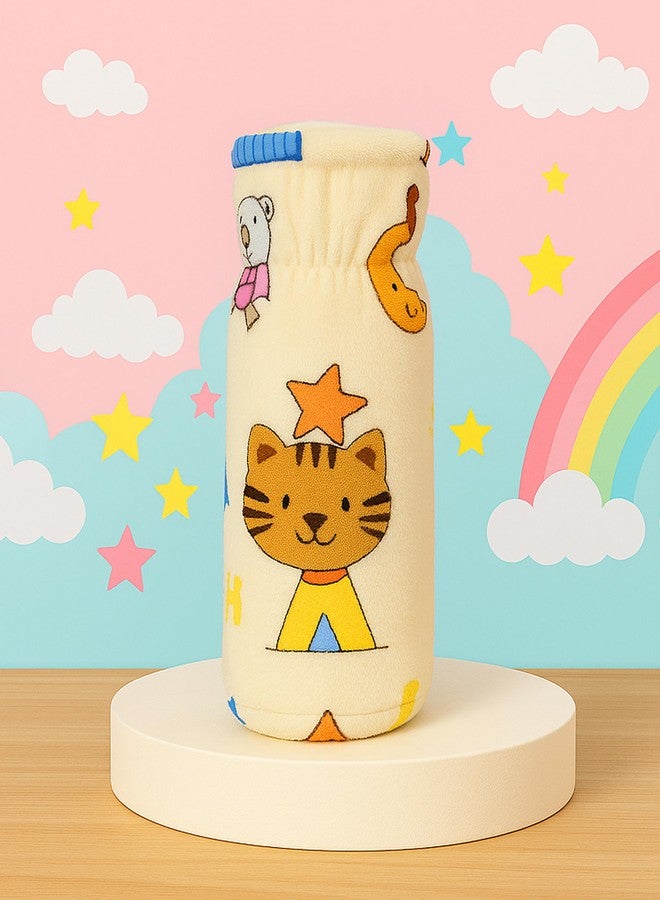 Alya The Cheeky Kidzz Pack of 2 New Born Baby Nursing Feeding Bottle Cover with Soft Stretchable Velvet Attractive Cartoon Design I Baby Milk Feeder Bottle Cover 150 ML-250 ML (Design 512) - Image 4