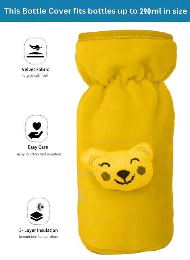 Alya The Cheeky Kidzz Pack of 2 New Born Baby Nursing Feeding Bottle Cover with Soft Stretchable Velvet Attractive Cartoon Design I Baby Milk Feeder Bottle Cover 150 ML-250 ML (Design 512) - Image 3