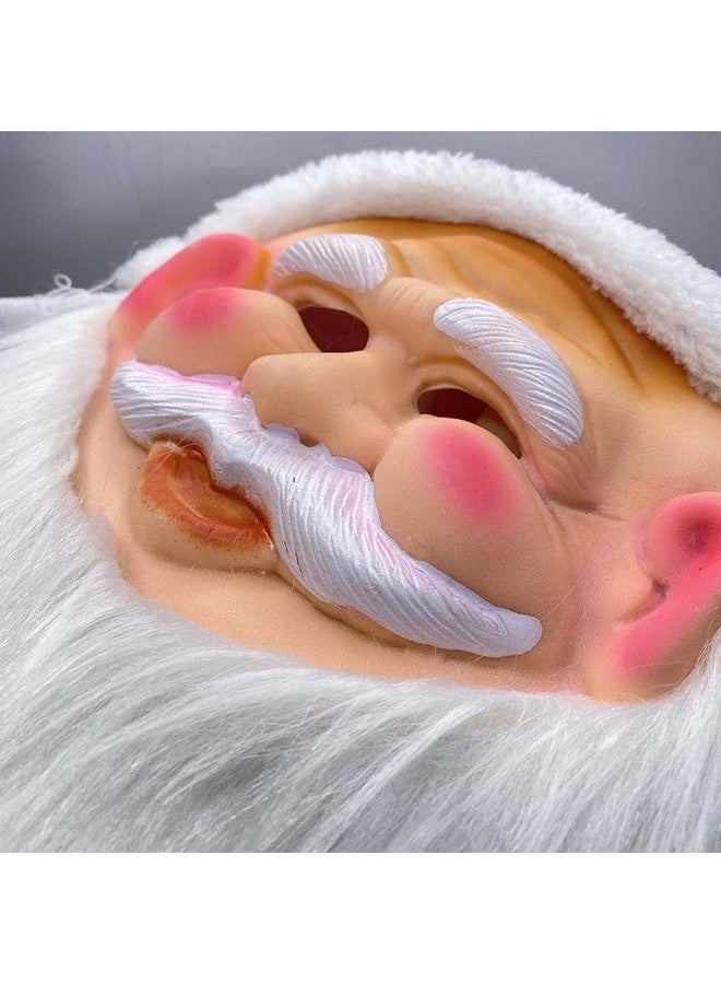 Santa Claus Christmas Xmas Party Mask for Kids, Face Mask with Cap  - Image 4