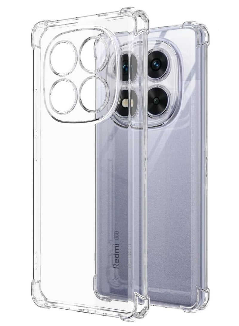 Redmi Note 14 Pro 5G Case Cover Soft Clear TPU Case Lightweight Shock Protective Cover with Camera Protection for Redmi Note 14 Pro 5G - Image 1