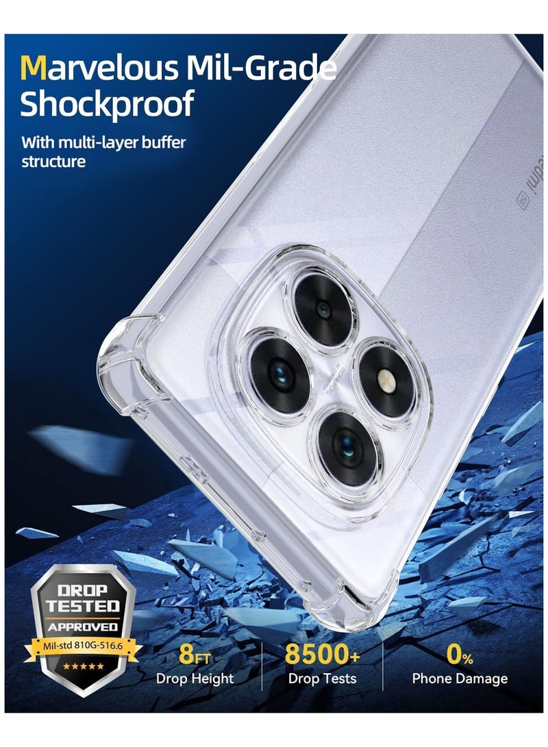 Redmi Note 14 Pro 5G Case Cover Soft Clear TPU Case Lightweight Shock Protective Cover with Camera Protection for Redmi Note 14 Pro 5G - Image 5