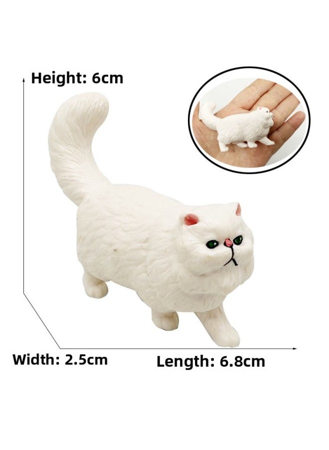 Generic - Children's Simulation Cat Model Cloth Doll Cat Lazy Orange Cat Leg Lifting Cat Sleeping Posture Flower Cat Siamese Cat Pet Cat Ornaments-Color:1344 White Yin And Yang Cat - Image 1