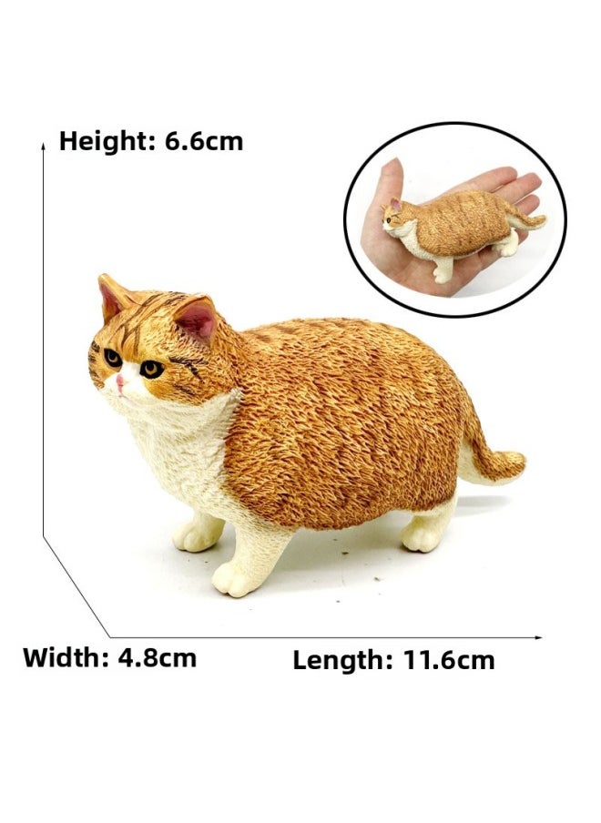 Generic - Children's Simulation Cat Model Cloth Doll Cat Lazy Orange Cat Leg Lifting Cat Sleeping Posture Flower Cat Siamese Cat Pet Cat Ornaments-Color:1344 White Yin And Yang Cat - Image 1