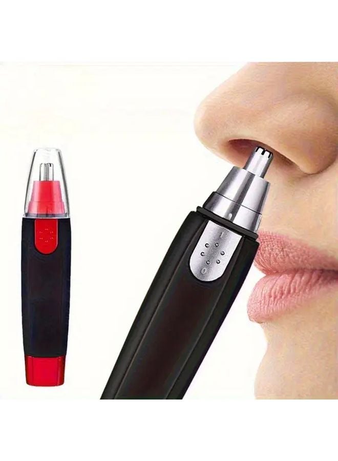 Black Cordless Electric Nose Ear Hair Trimmer Painless 360 Rotation Portable - Image 5