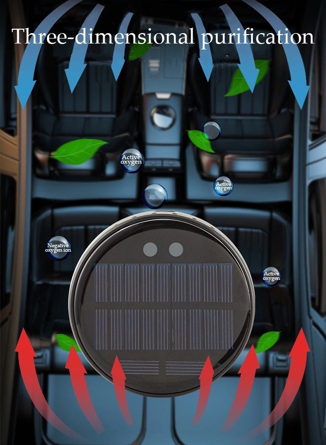 DUNISO High Performance Car Ionizer Air Purifier, USB Air Freshener, Portable Vehicle Air Purifier with Solar Charging, Filters for Pollution, Odors, Gases, Car Fumes, Viruses, Great for Travel or Daily - Image 4