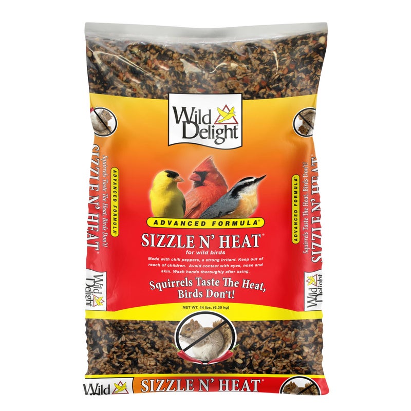 Wild Delight Advanced Formula Sizzle N' Heat Wild Bird Food, Spicy Bird Seed to Deter Squirrels, 14 lbs - Image 2