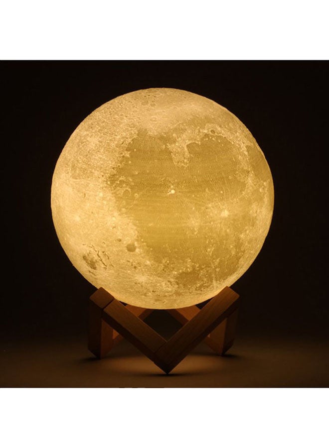 3D Moon Lamp Humidifier 2W Yellow - Image 3