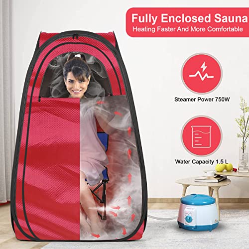 Kawachi Full Body Portable Steam Sauna Bath for Home Sauna Spa with 1.5L 750W Steam Generator - Image 2