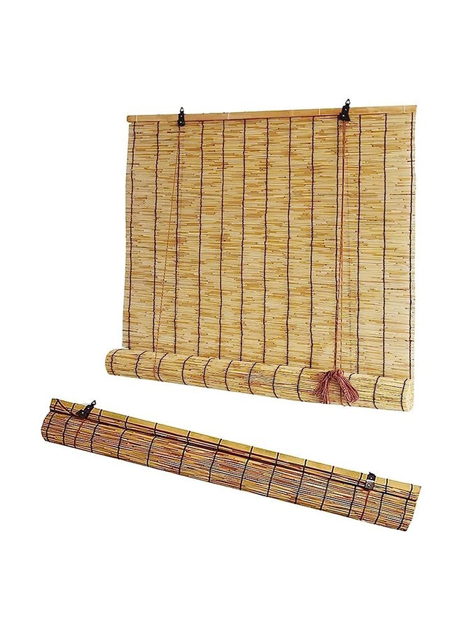 HOME TASTE Bamboo Roller Blinds - 100Cm And 120Cm Sizes | Outdoor And Indoor Window Blinds | Light Filtering Roll Up Curtain | Sun Shades Window Blinds (100Cm 1 Pieces With Roller Accessories)  - Image 1