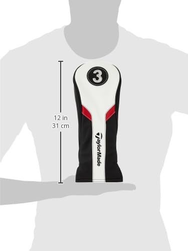 TaylorMade Golf Fairway Headcover, Black|White, Large - Image 3