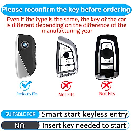 Sindeda for BMW Key Fob Cover with Keychain Soft Full Protection Key Shell Key Case Compatible with 2023 2024 New 5/7 Series 740i 760i X1 X5 X6 X7 XM IX IX3 I5 I7 (Red) - Image 2