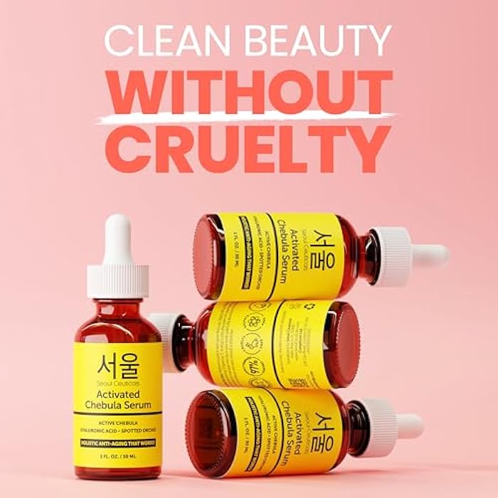SeoulCeuticals Chebula Active Serum for Face - Korean Skin Care Anti Aging Natural K Beauty Skincare With Hyaluronic Acid + Spotted Orchid for Healthy, Youthful Glowing Skin 1oz - Image 3