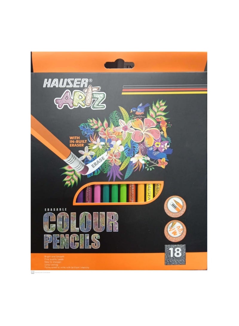 HAUSER ARTZ Erasable Color Pencils Multicolor Pack Of 18 - Image 1