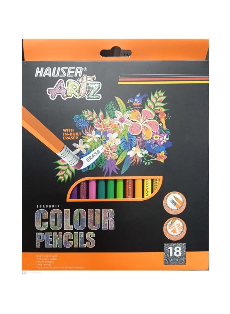 HAUSER ARTZ Erasable Color Pencils Multicolor Pack Of 18 - Image 2