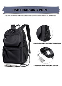 Travel Backpacks for Students & Travelers: Business Laptop Bag Backpack Fits Up to 15.6" Laptop, Backpack for Men and Women with USB Charging Port, Water-Resistant, Large Capacity - pzsku/Z9B2EC792EBA106F96141Z/45/_/1732248403/a566f0f2-984d-4c8c-8923-c299688ca331