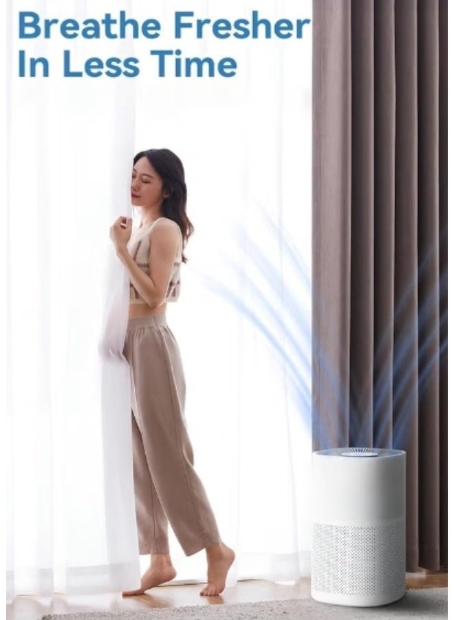 KIIUMI Smart Air Purifier for Home Bedroom, HEPA Air Filter with Auto Mode & 3 Speed,  Removes 99.97% Pollen Allergies Dust Odours, Air Cleaner with Quiet Auto Mode - Image 3