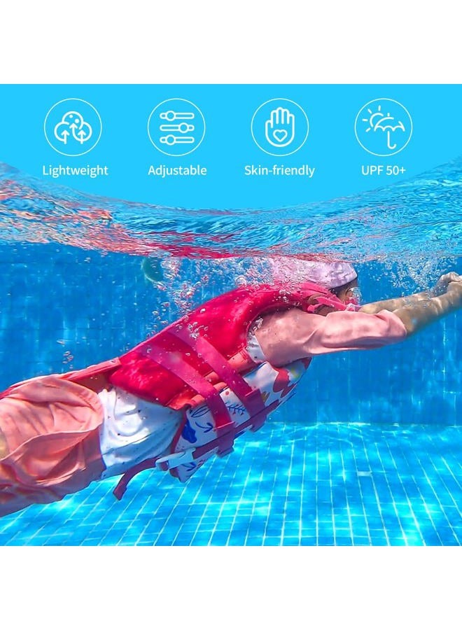 Gogokids سترة سباحة للأطفال، جاكيت عائم للأطفال من 20-30-40-50 رطل للبنات والأولاد، عوامات سباحة مع حزام أمان مزدوج قابل للتعديل، للأطفال من 2-9 سنوات - Image 4