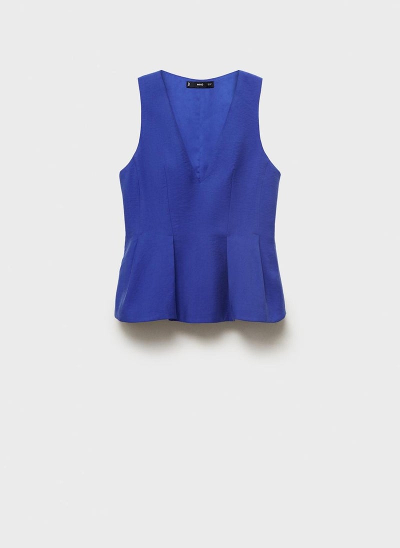 MANGO Modal V-Neck Top  - Image 5