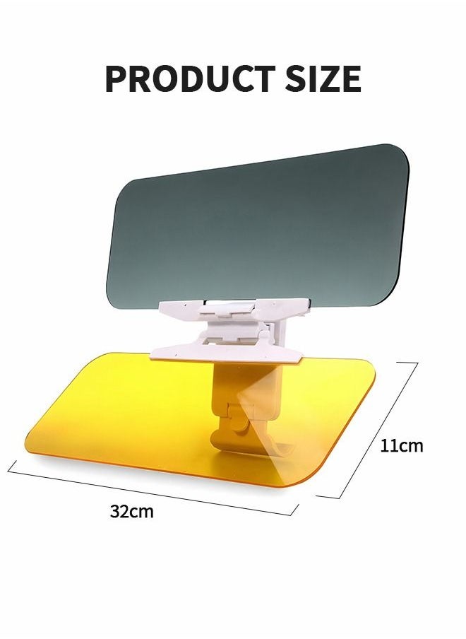 GROIC - Car Visor, Day and Night Anti-Glare Visor, 2 in 1 Automobile Sun Anti-UV Block Visor, Vehicle Windshield Sunshade,Car Accessories for Clearer Vision and Safety Driving - Image 1