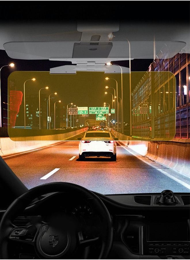 GROIC - Car Visor, Day and Night Anti-Glare Visor, 2 in 1 Automobile Sun Anti-UV Block Visor, Vehicle Windshield Sunshade,Car Accessories for Clearer Vision and Safety Driving - Image 1