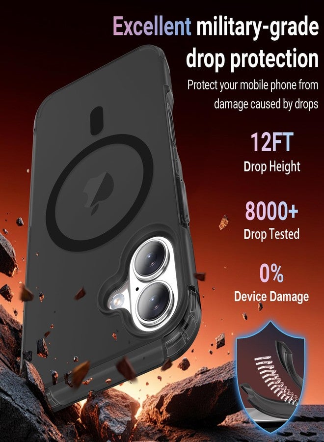 jaroco Magnetic for iPhone 16 Case (Heavy Duty Protection) (Compatible with MagSafe) (Military Grade Drop Protection) (Screen Protector) Translucent Matte Shockproof Phone Cover, Brown - Image 4