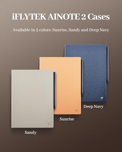 iFLYTEK AINOTE 2 Protective Folio Case for NoteTaking Tablet 1065 Premium PU Leather Slim Lightweight Durable Cover for Digital Notebook Water and Dustproof Sunrise - Image 3