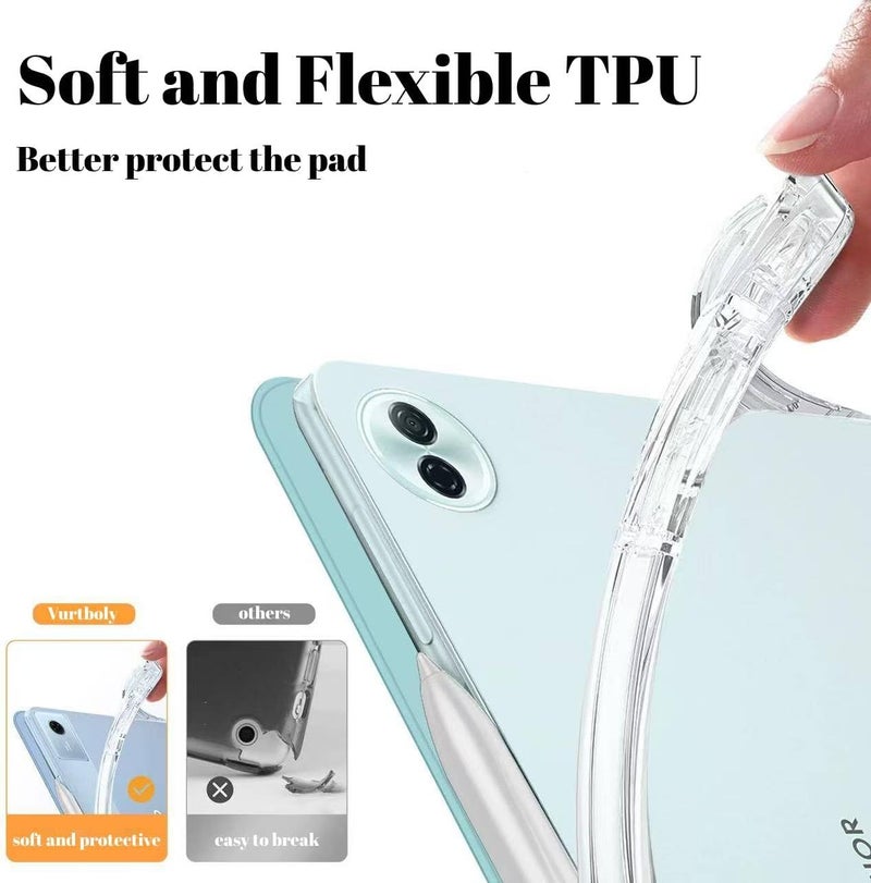 Vurtboly غطاء Vurtboly متوافق مع جهاز Honor Pad 10 مقاس 12.1 بوصة 2025 مع حامل قلم، غطاء رفيع وخفيف الوزن من TPU مقاوم للصدمات مع غلاف خلفي شفاف للحماية لجهاز Honor Pad 10 مقاس 12.1 بوصة 2025 (أرجواني) - Image 5
