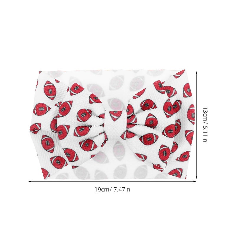 Soft Cotton Baseball Print Headband With Bow For Newborns Comfortable No Pressure Fit - Image 3